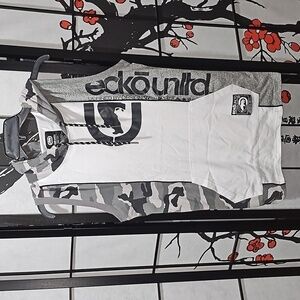 Ecko Sleeveless‎ Camo Hoodie Shirt Medium